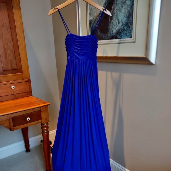 GUESS By Marciano Purple / Blue Elastic Top Size Small Maxi Dress w/ Pockets - Picture 6 of 10